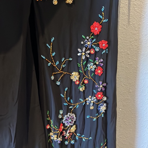 Ieena for Mac Duggal FAUX WRAP MULTI COLORED BEADED FLORAL GOWN NWT 26530 - Picture 10 of 17